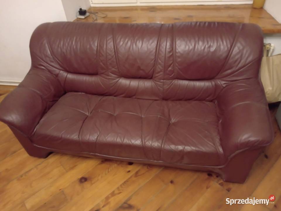 sofa czerwona skóra Kolonia Siedliszczki