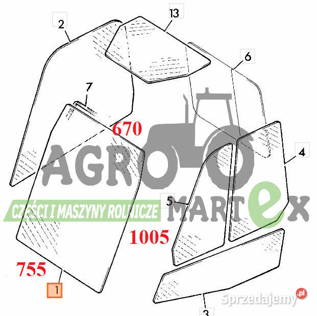 82730420 82750139 82750139 SZYBA PRZEDNIA Wichrów