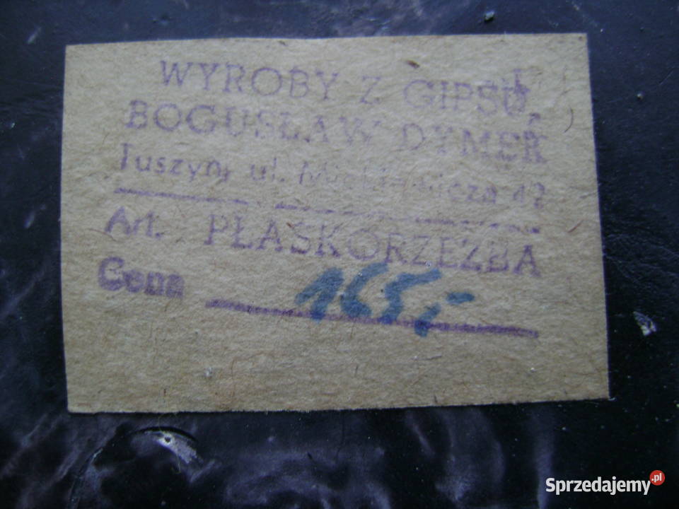 Starocie z PRL Odlew gipsowy polski z 1984 r 38 Gdynia