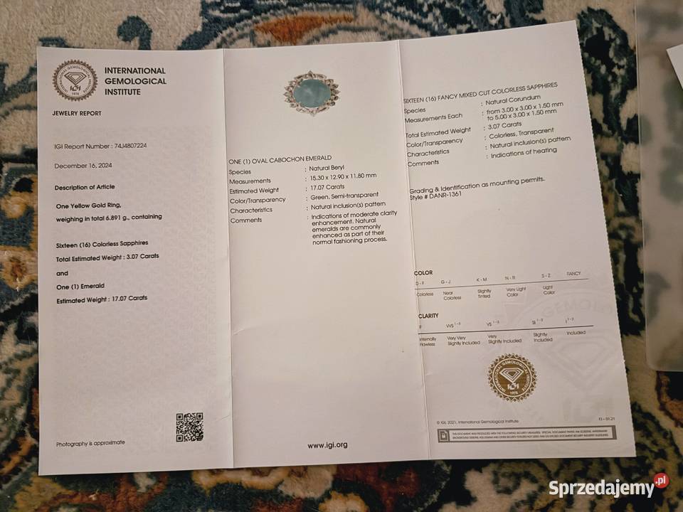 Elegancki pierścionek z 18karatowego złota z złoto Szczecin