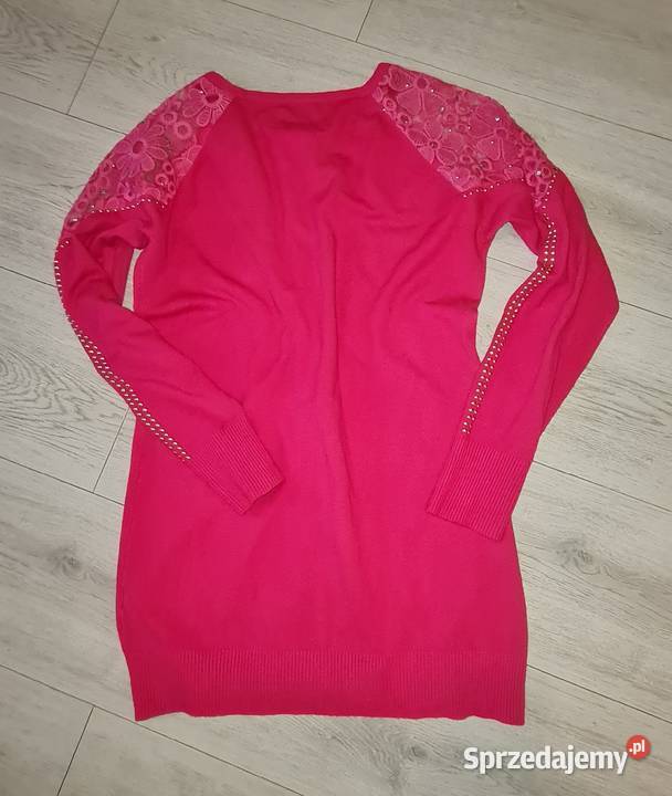 Bluzka damska róż koronka zip 38M Bez wzoru Bluzki i koszule Łódź sprzedam