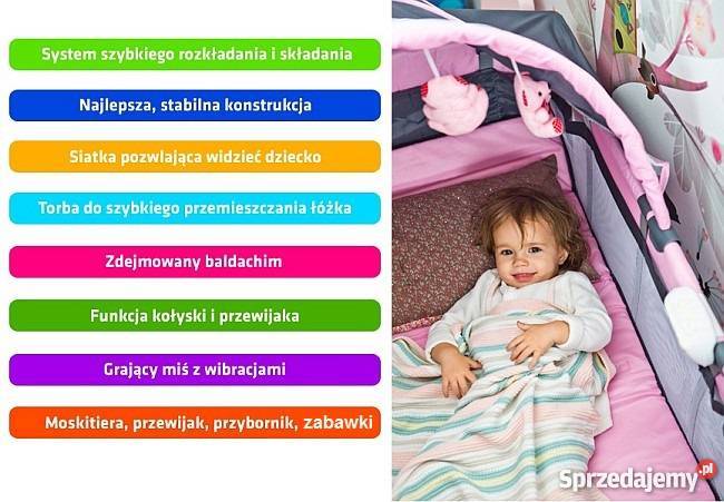 KOJEC łóżeczko turystyczne LIONELO SVENdodatki