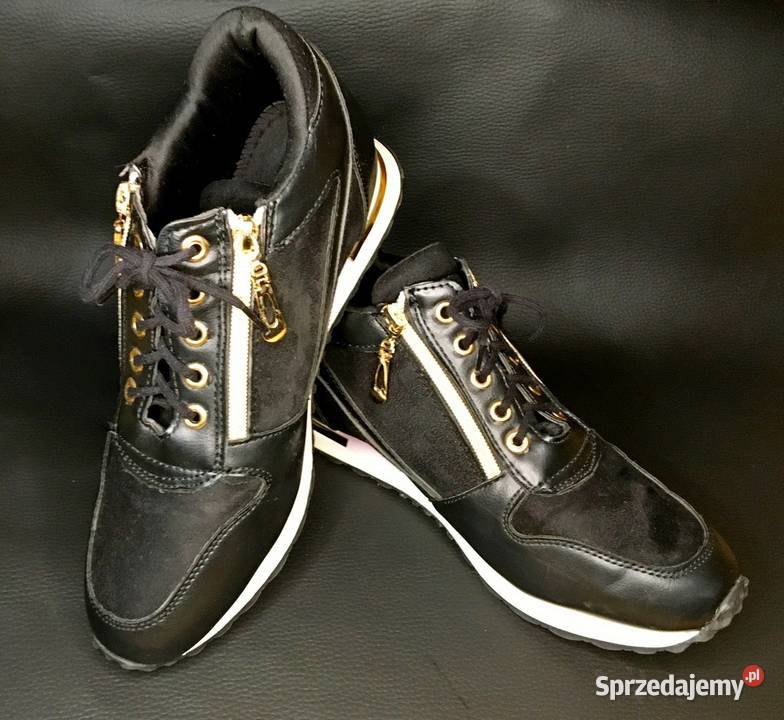 Sneakersy czarne Queen Vivi zamki złote Kraków sprzedam