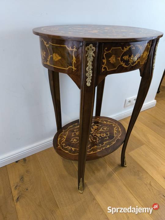 Piękna unikalna konsolka stolik intasjowana łódzkie Łódź