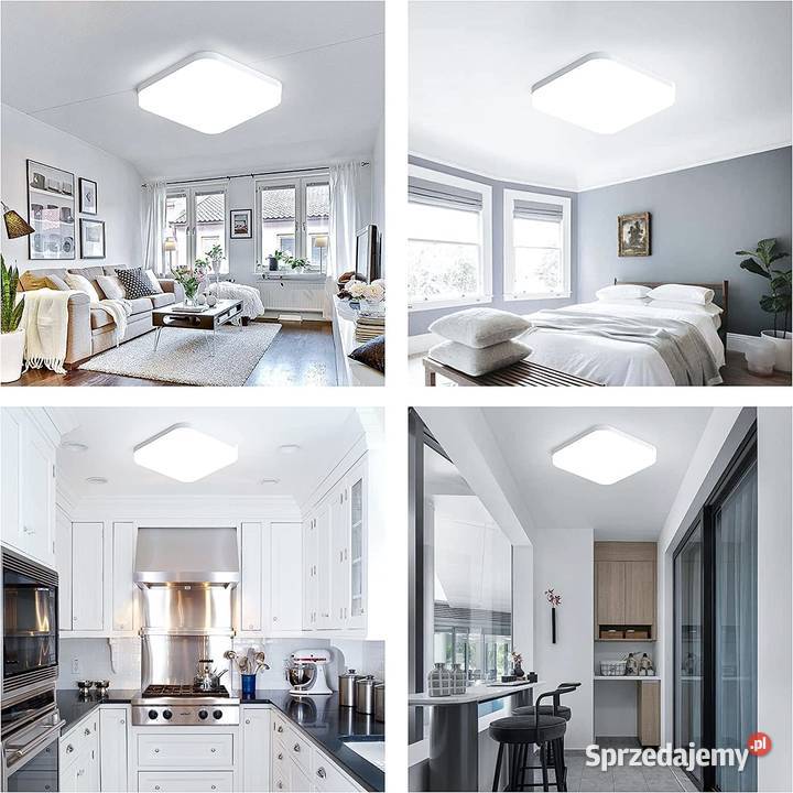 Kwadratowa lampa sufitowa 36W 6500K 3240LM
