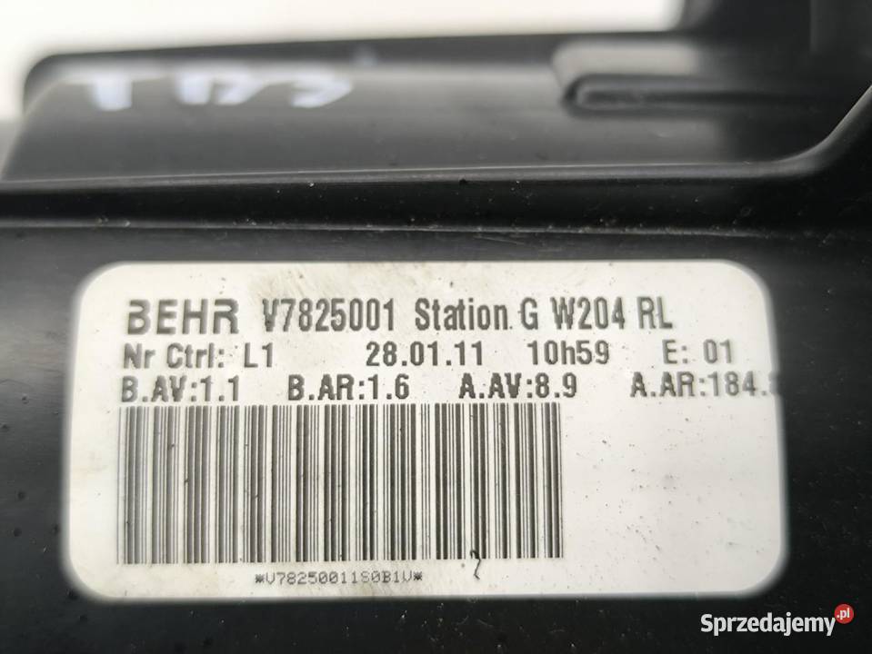 DMUCHAWA NAGRZEWNICY MERCEDES ECLASA W212
