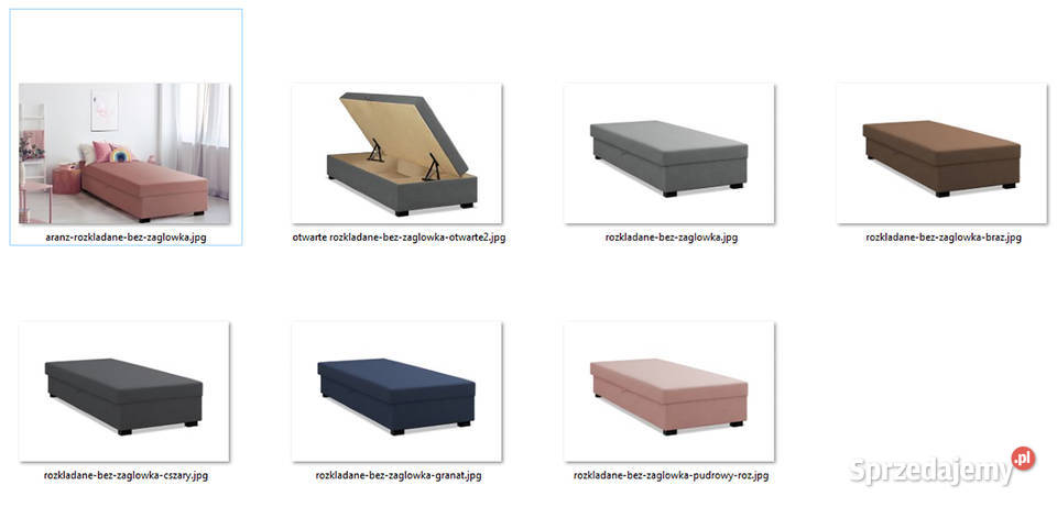 WYTRZYMAŁE I TANIE Łóżko pojedyncze tapczan sofa