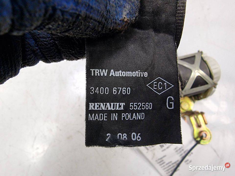 PAS BEZPIECZŃSTWA RENAULT CLIO III 33056053A kujawsko-pomorskie Lipno