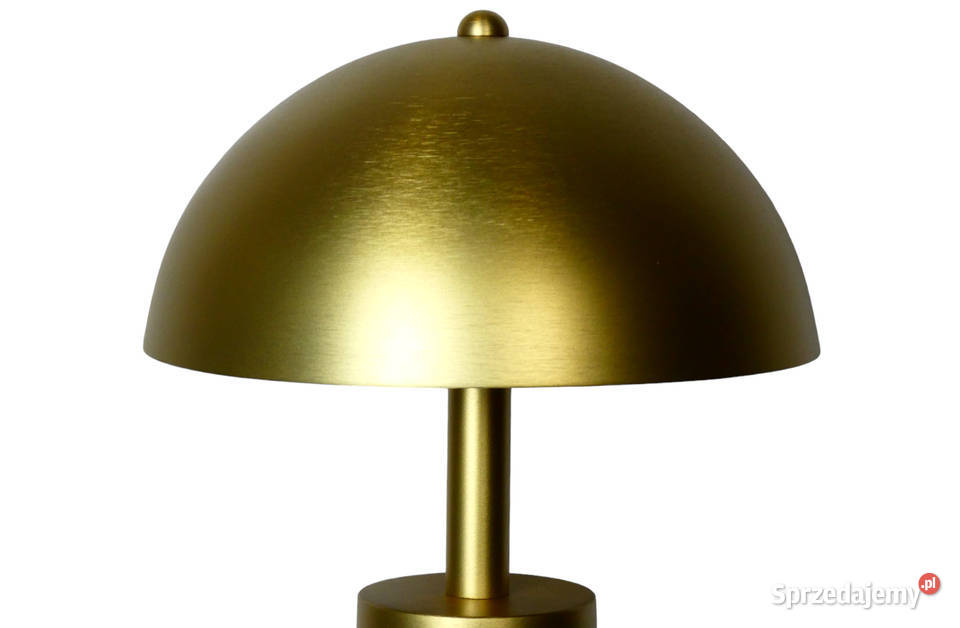 Złota metalowa lampa stołowa GYSTA Nowe