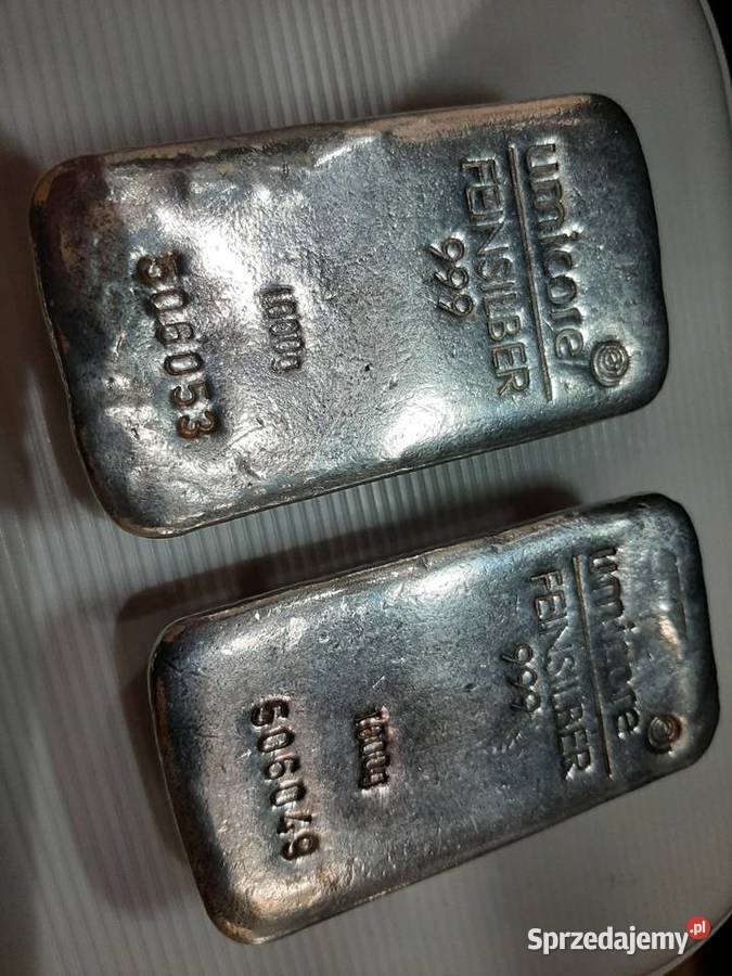 Sztabka srebra Umicore 1000gr 1 Lbma Częstochowa