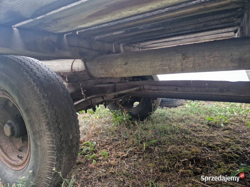 wóz do ciągnika traktora platforma płaski