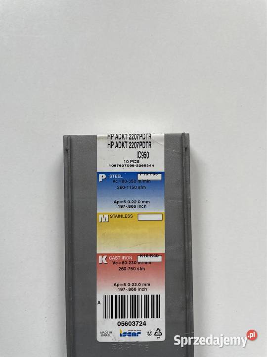 Płytki ISCAR HP ADKT2207PDTR IC950 sprzedam