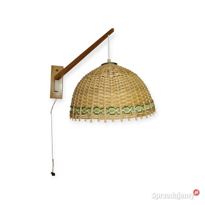 Kinkiet skandynawski ratan midcentury modern Kalisz
