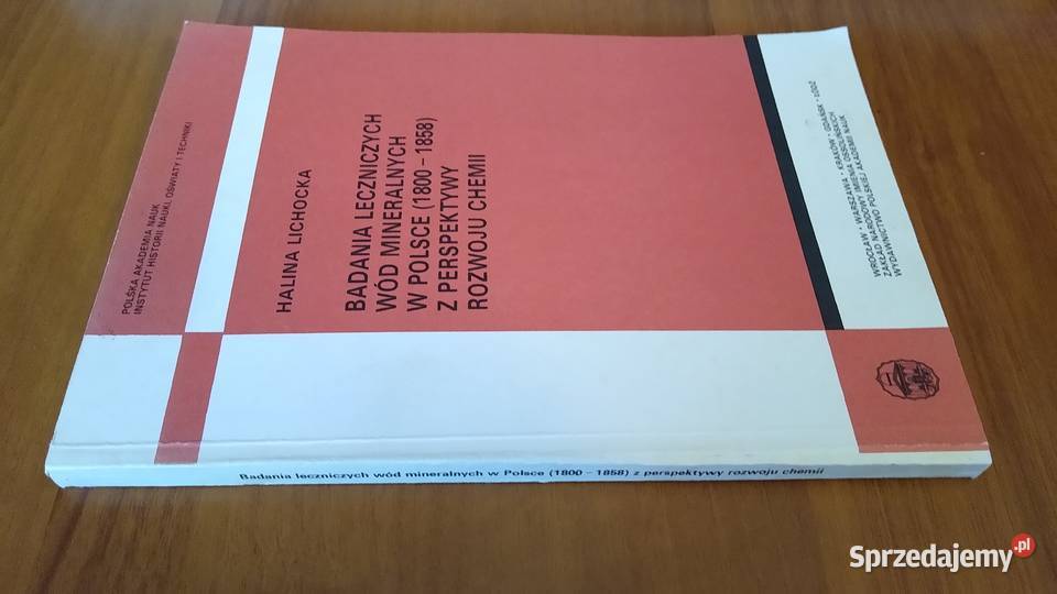 Badania leczniczych wód mineralnych w Polsce z chemia, biochemia Gdańsk sprzedam