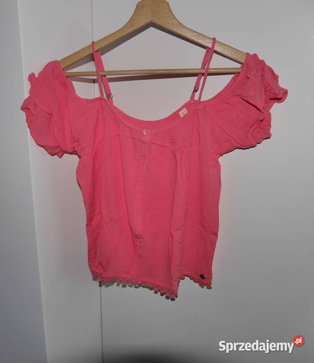 Superdry śliczna bluzeczka hafty 36 S różowy Bluzki i koszule dolnośląskie sprzedam