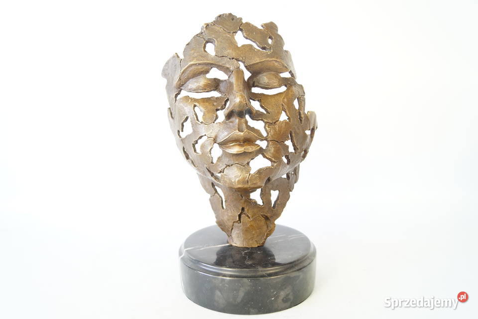 TWARZ figura z brązu rzeźba modernistyczna brąz Antyki, Sztuka, Kolekcje Gizałki sprzedam