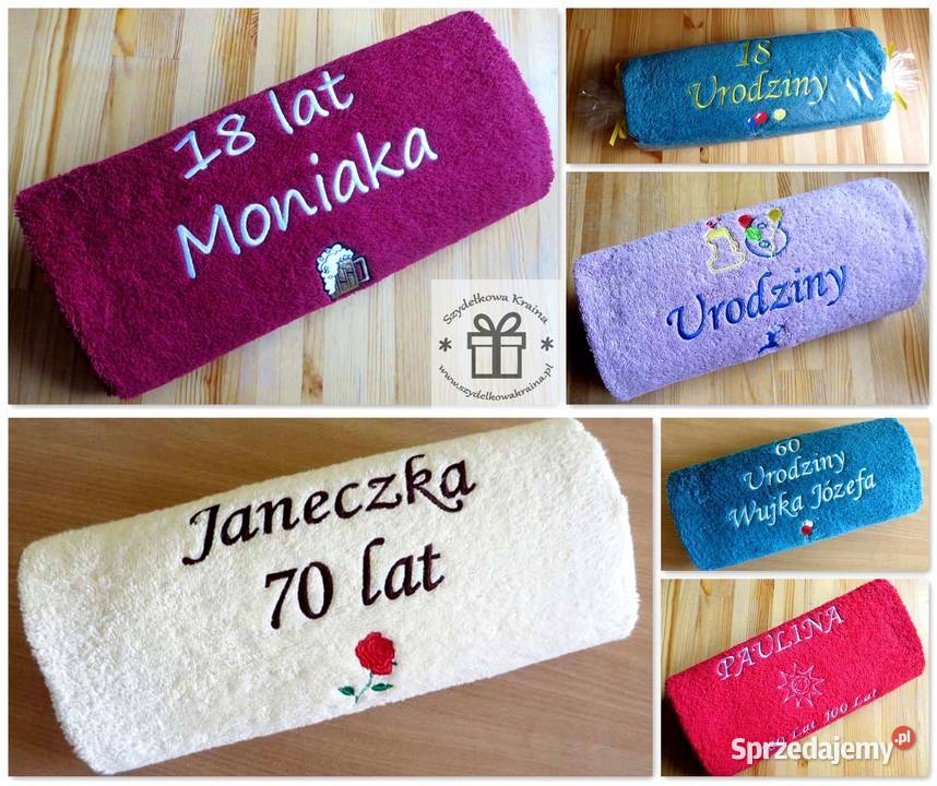 Prezent na IMIENINY ręcznik z Twoim napisem Toruń