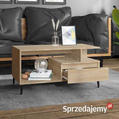 vidaXL Stolik kawowy dąb sonoma 90x49x45 mazowieckie Warszawa