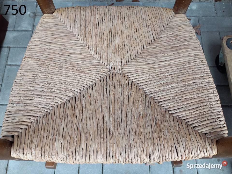 Fotel bujany drewniany rattan Rustykalny 750