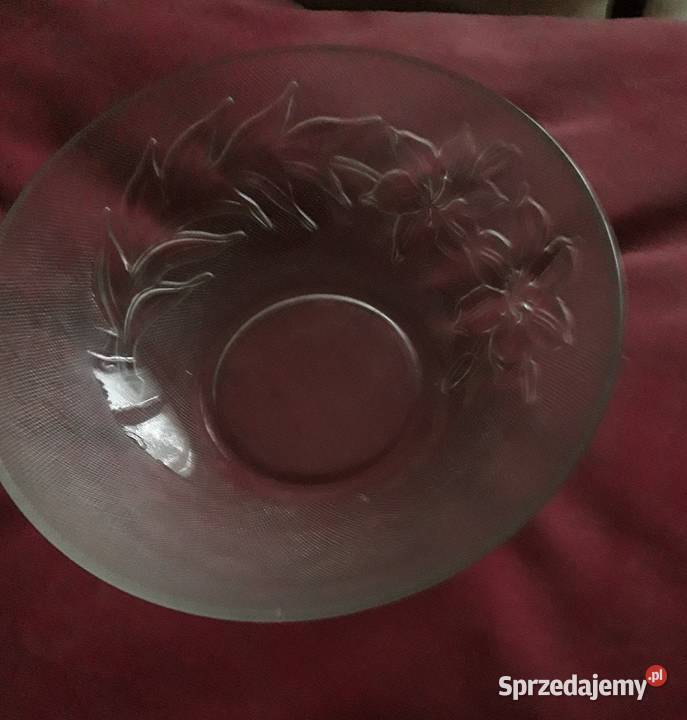 salaterka miska grube szkło kwiaty Indonezja mazowieckie Warszawa