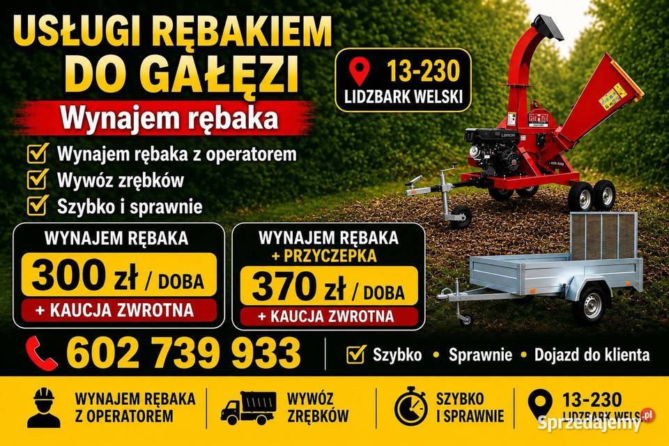 Rebak do gałęzi wynajem Lidzbark