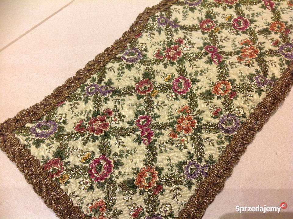 Grubsza Serwetka Bieżnik złota nitka Dekoracje i ozdoby Nowa Sól