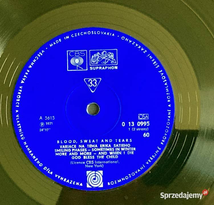 Blood Sweat Tears 1 płyta zachodniopomorskie