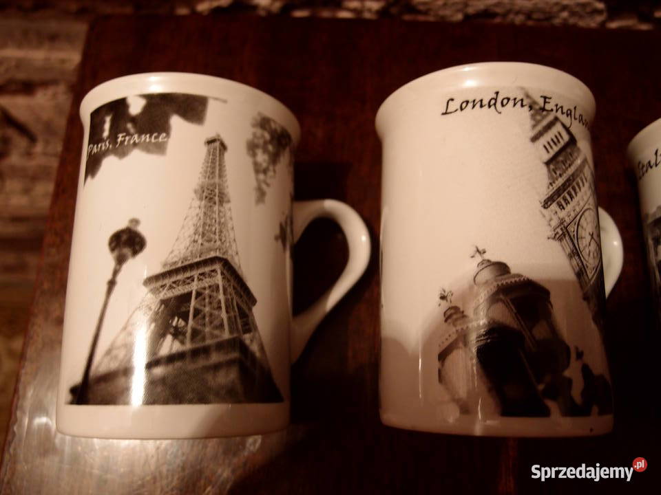 Kubki 3 stolice Europejskie Paryż Rzym Londyn Łódź