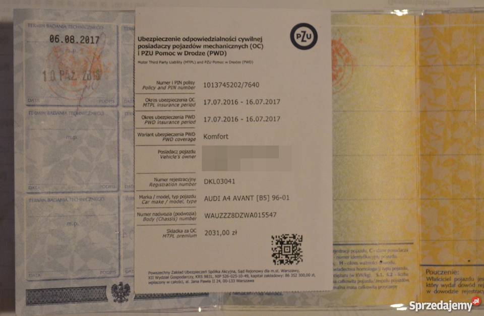 Audi A4 sline 18 benzyna Roczne oplaty