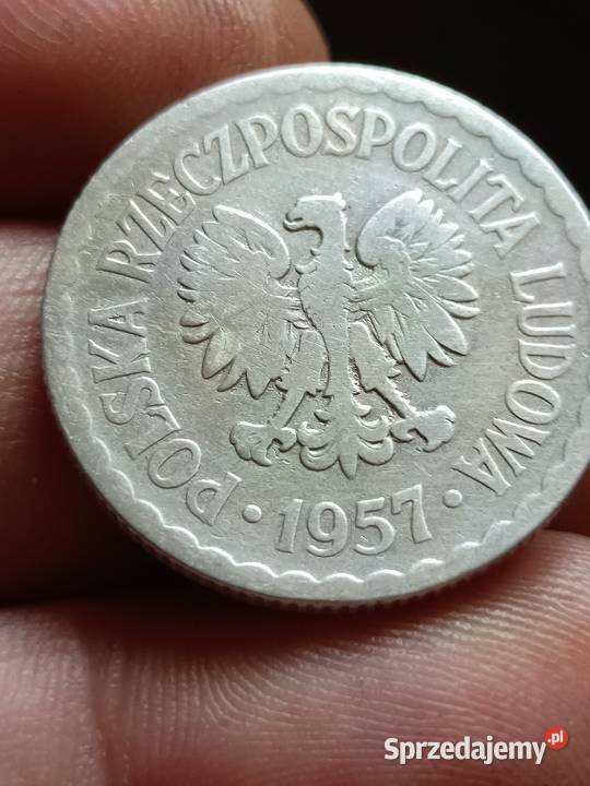 Sprzedam monete 1 zloty 1957 lekka skrętka sprzedam