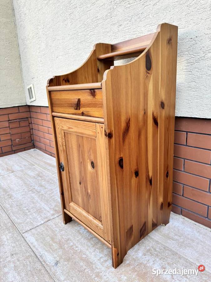 Szafka drewniana słupek komoda regal półka nocna Sulbiny