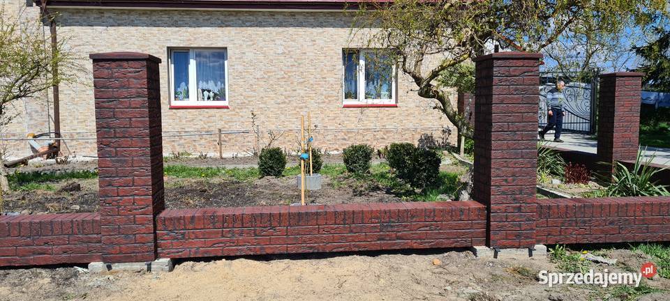 ala klinkier imitacja klinkieru ogrodzenie Słupki Syców