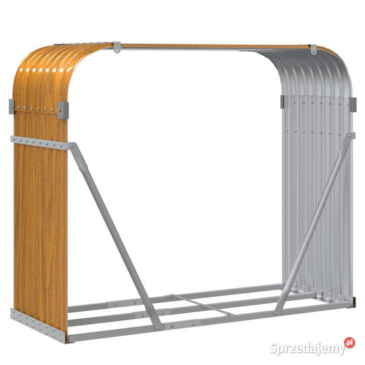 Stojak na drewno jasny brąz 120x45x100 stal