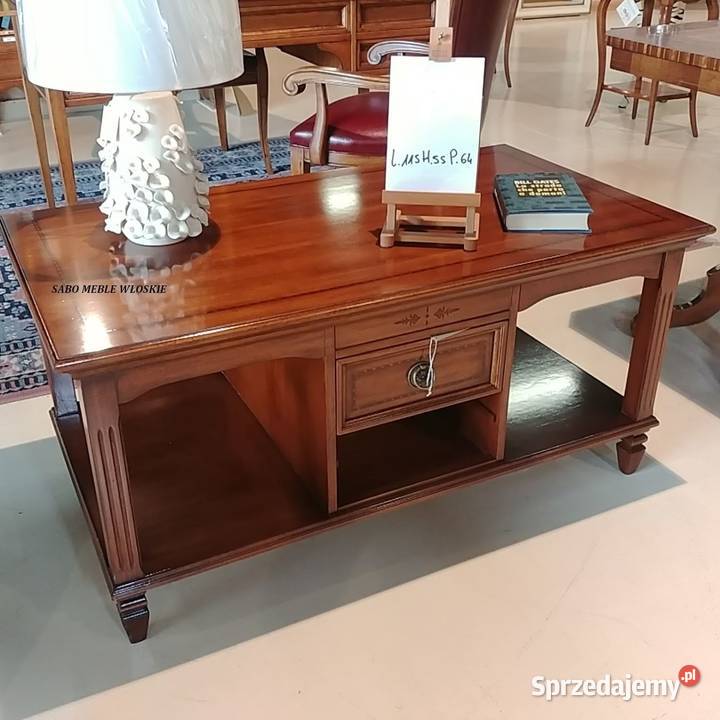 Klasyczna ława drewniana z szufladkami w kolorze Przemyśl