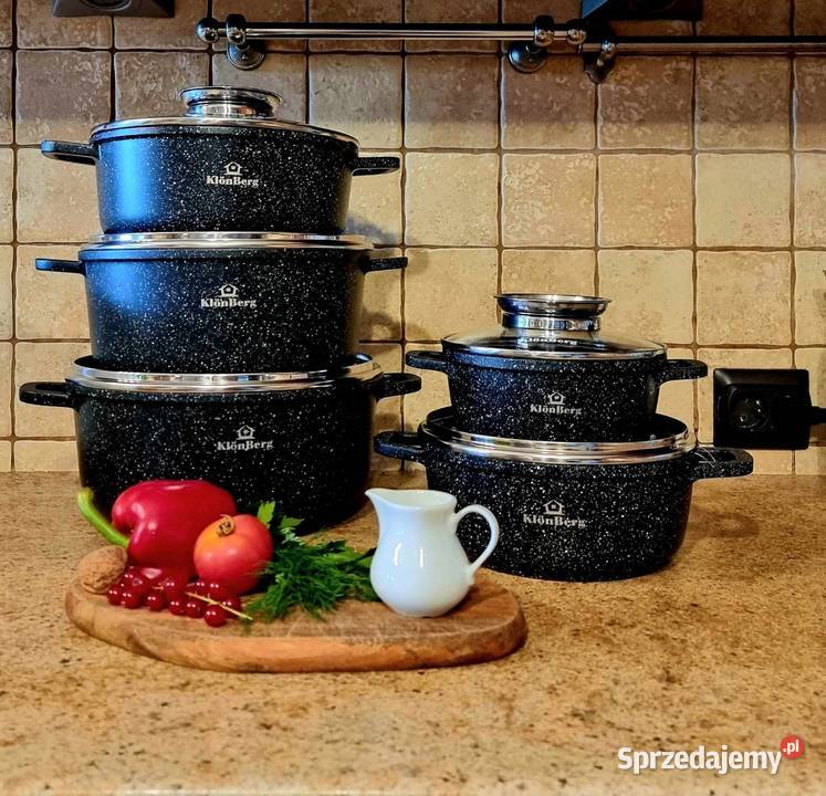 Garnki marmur 5 Dom i Ogród Łódź sprzedam