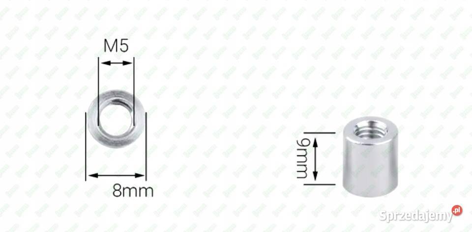 M5X9 ALUMINIOWA TULEJKA DYSTANSOWA GWINTOWANA