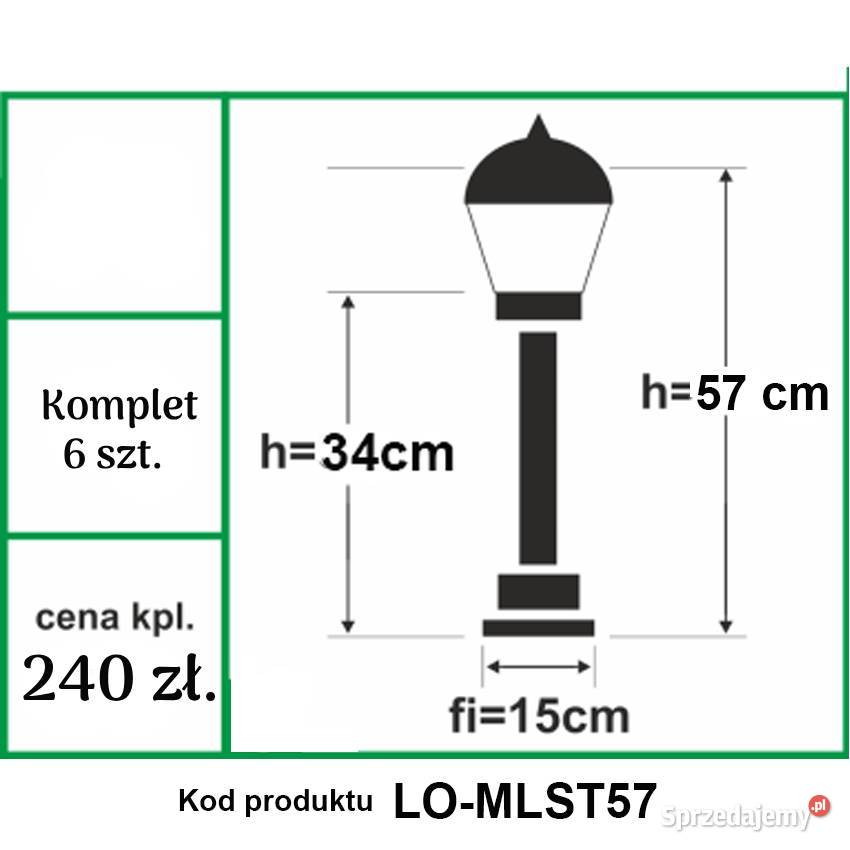 Komplet Lamp ogrodowych Mleczny Stożekwysokość Lampy ogrodowe Siedlec