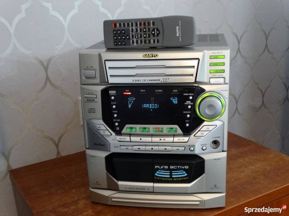 Wieża Sanyo pil mocna i sprawna WYSYŁKA Audio Jasło