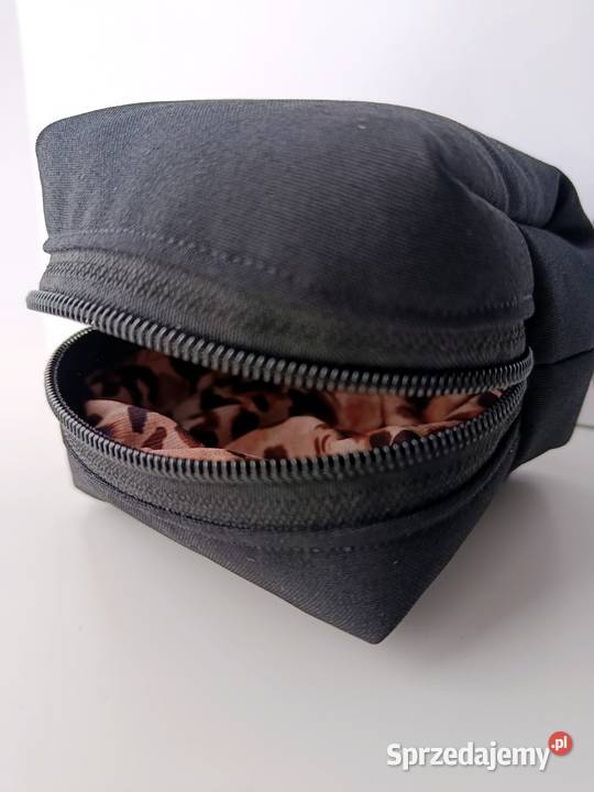 Kosmetyczka materiałowa w panterkę handmade Kosmetyczki i kuferki Konin