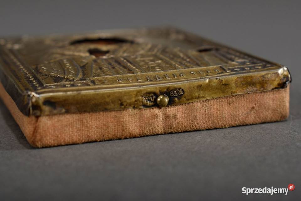 Rosyjska miniatura ikona srebro 875 XIX wiek Poznań sprzedam