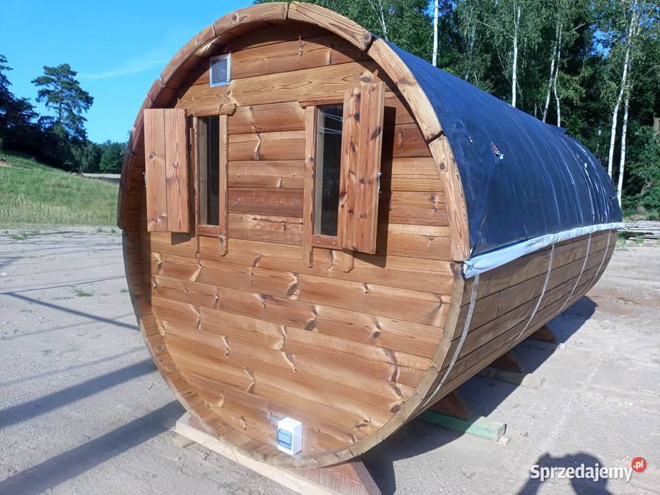 Sauna Beczka z Thermo Drewna 400 Sauna Ogrodowa Architektura ogrodowa