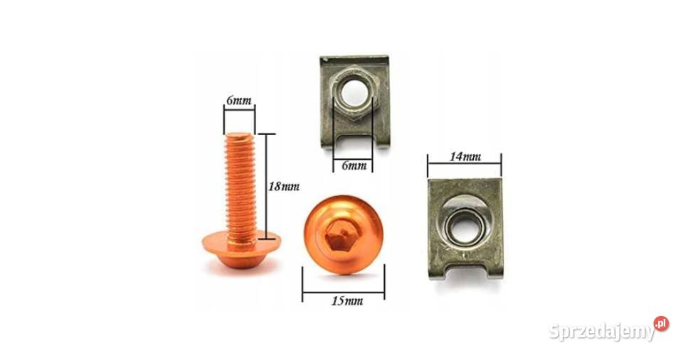 ŚRUBA 10 M6 DO OWIEWKI MOTOCYKLA SREBRNE Mysłowice