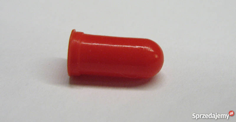 Kapturek na żarówkę T3 3mm czerwony barwiący Łódź