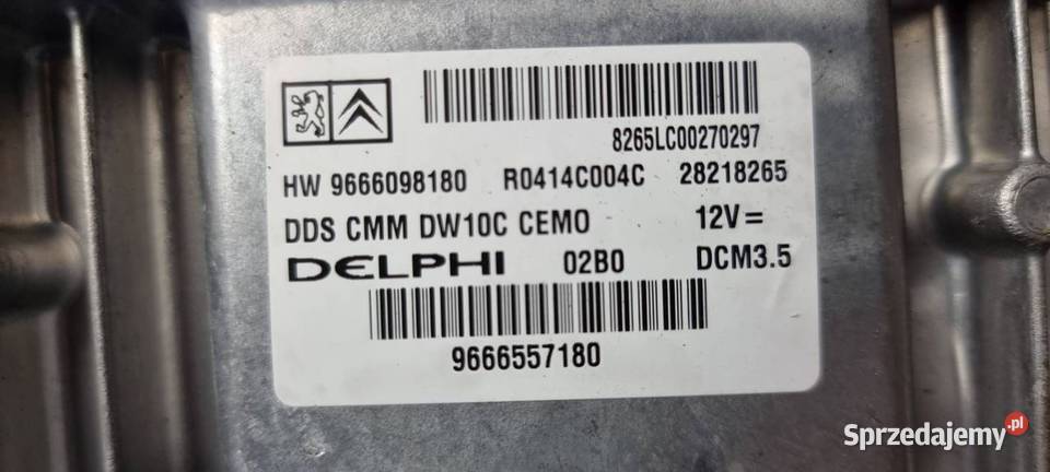 KOMPUTER SILNIKA ECU CITROEN C5 9666098180 20 Lipno