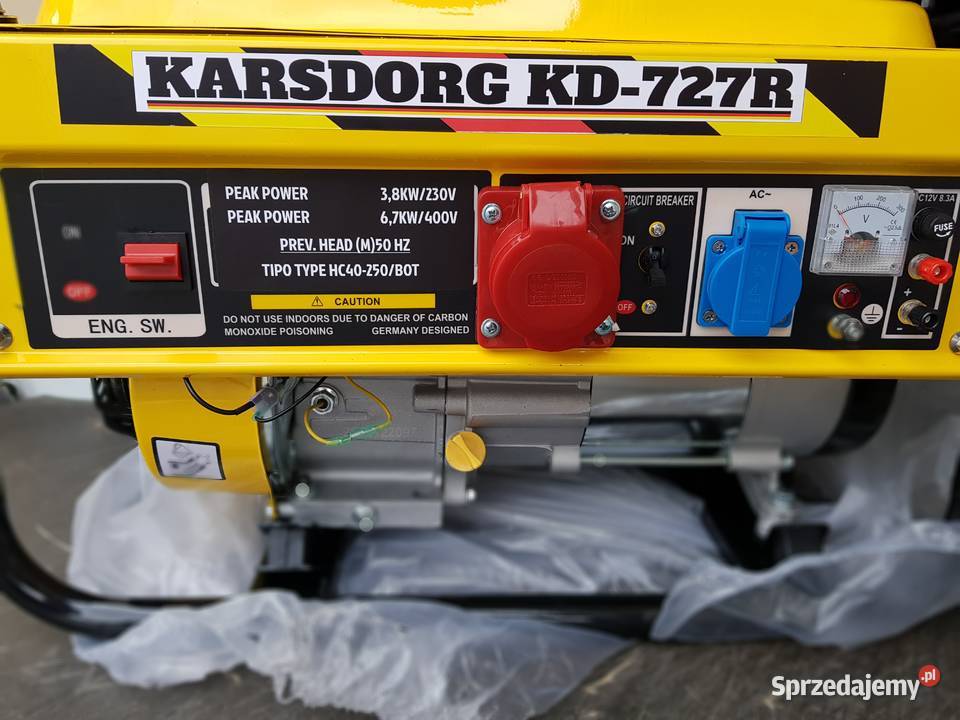 Agregat prądotwórczy KARSDORG KD727R pomorskie Zadry