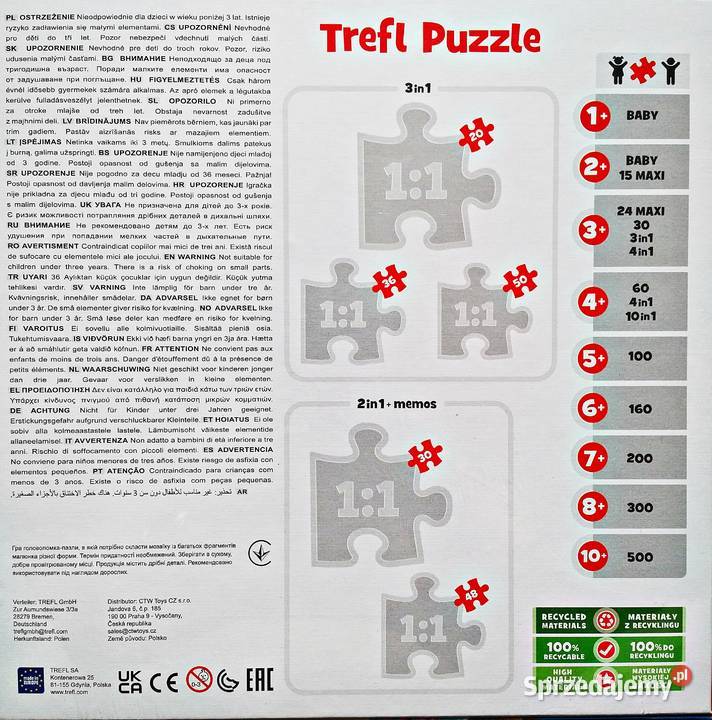TREFL PUZZLE 4w1 PSI PATROL W MIEŚCIE Kalisz