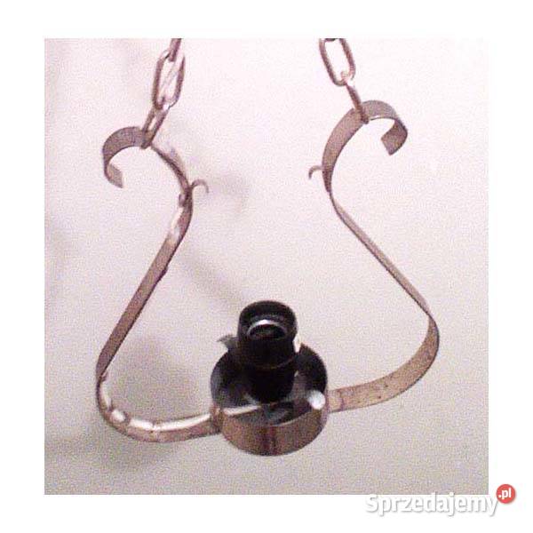 lampa wisząca metalowa 1 żarówka antyk