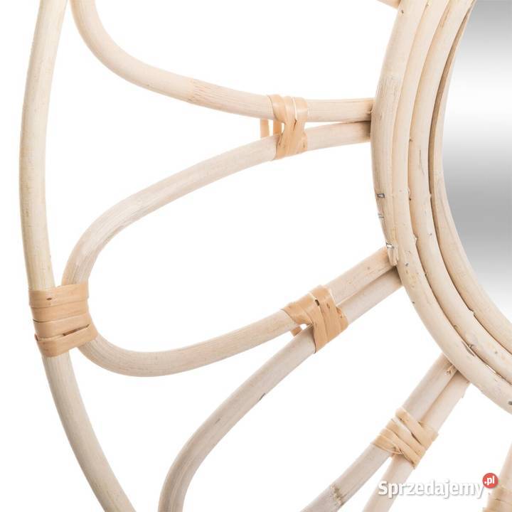 Lustro lusterko w rattanowej oprawie 55 BOHO Wyposażenie wnętrz Kanie