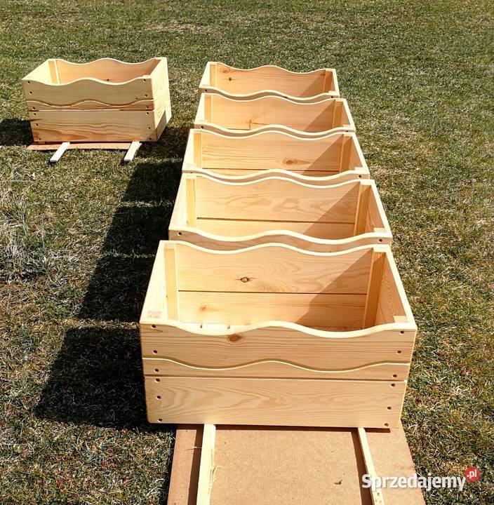 Donica drewniana prostokątna kwietnik osłonka Radków