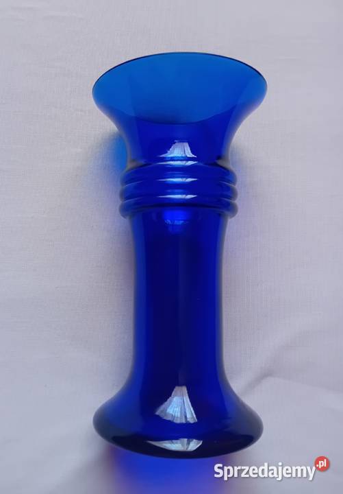 Kobaltowy wazon Holmegaard Mid Century Modern Koźminek